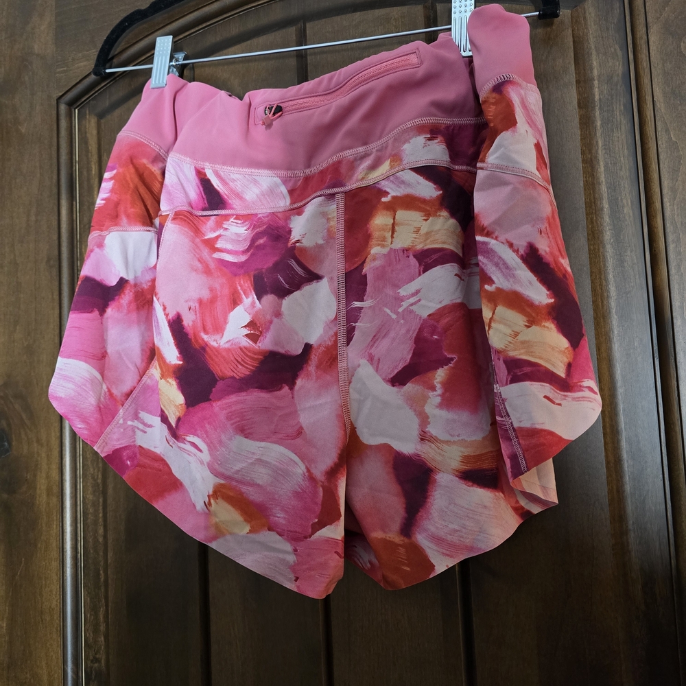 Athleta Women's Pink and Red Athletic Shorts